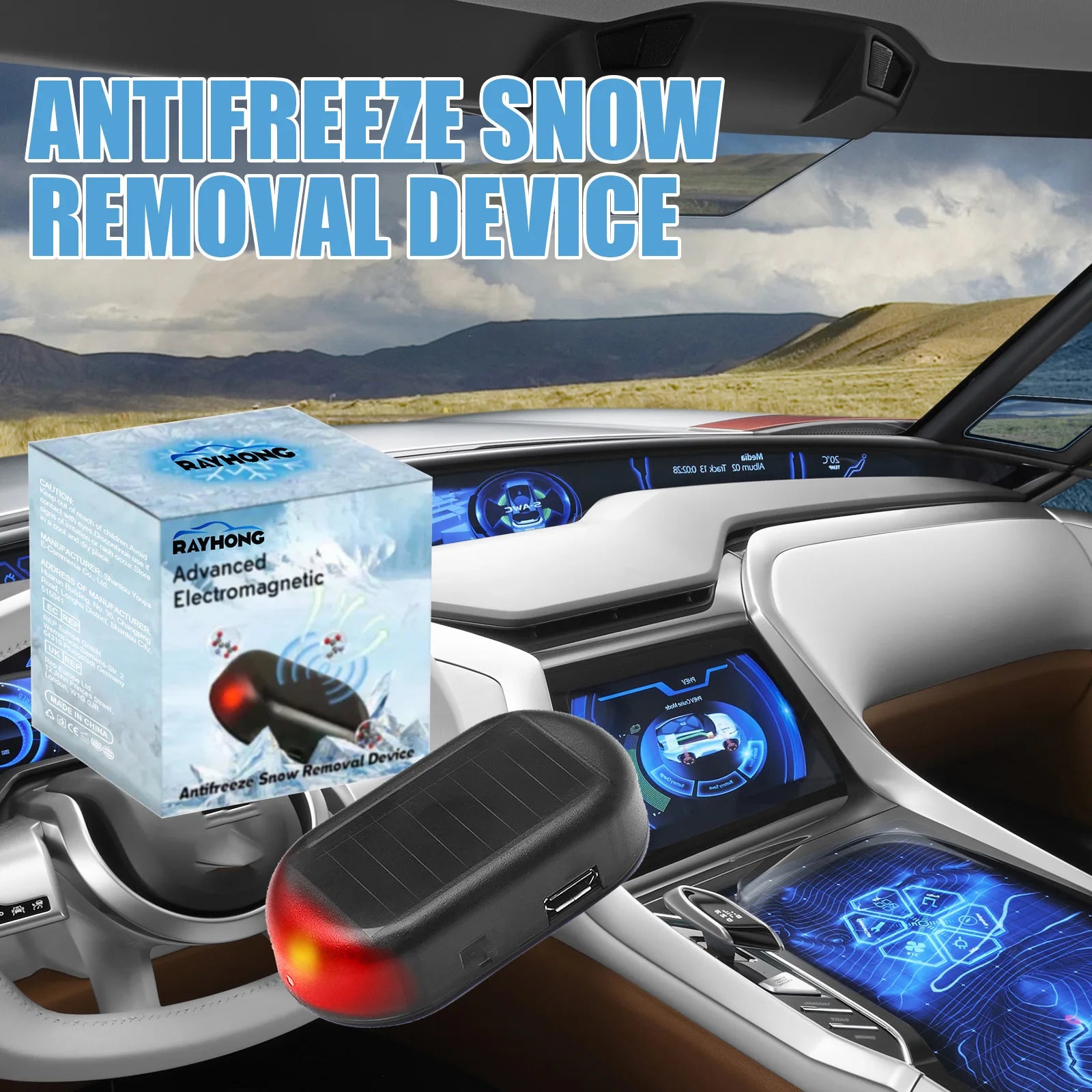 1/2Pcs Car Deicer Antifreeze Deicing Snow Removal Instrument Car Glass Deicing Device Defrosting Defogging Tool Care Products