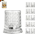 Rotating Whiskey Glass, 360 Degree Spinning Crystal Tumbler for Stress Relief, Heavy Base Kinetic Old Fashioned Glass for Scotch Bourbon, Unique Gift for Men Dad Husband on Birthday