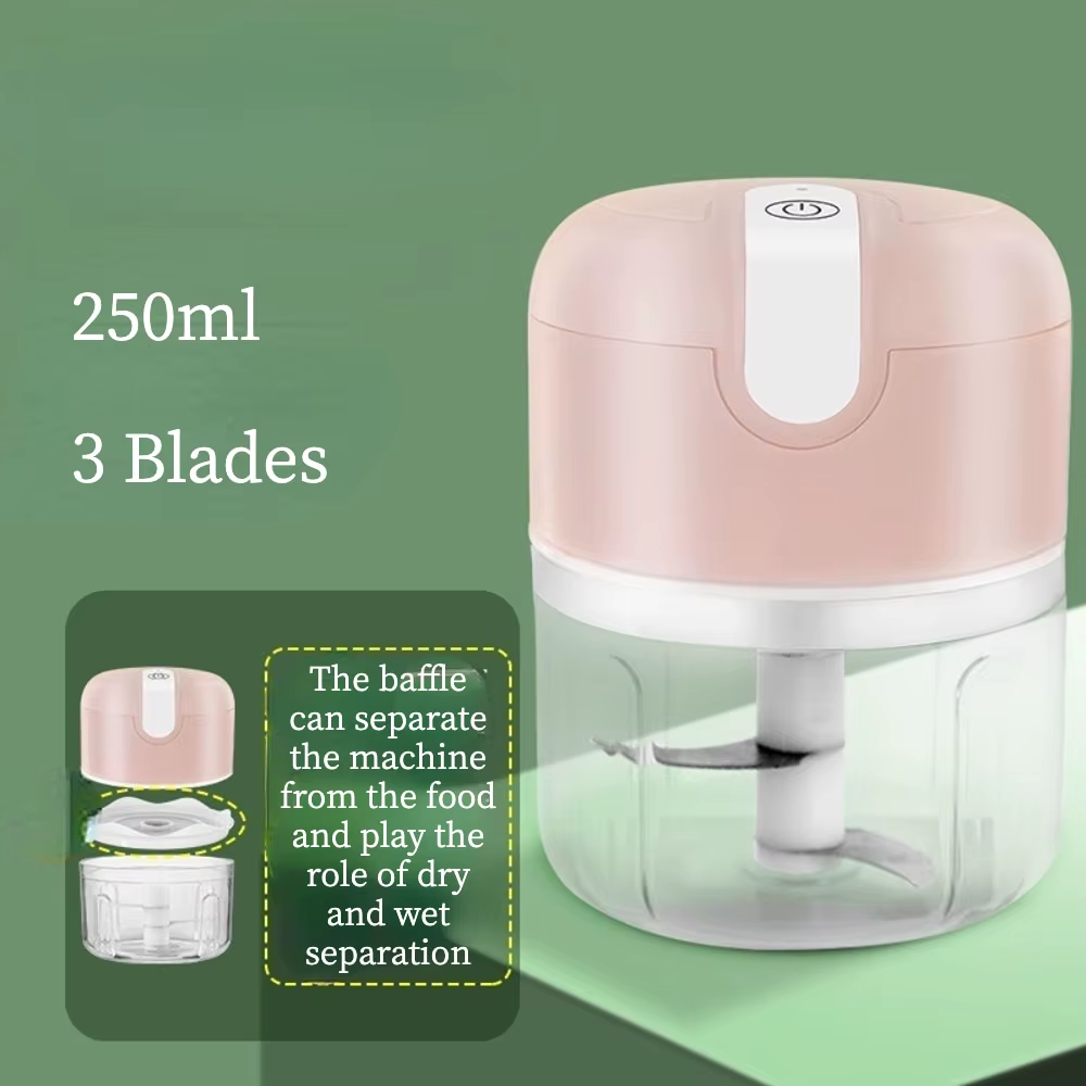 Portable Electric Garlic Masher and Multi-Function Meat Grinder with USB Charging - Mini Vegetable Chopper