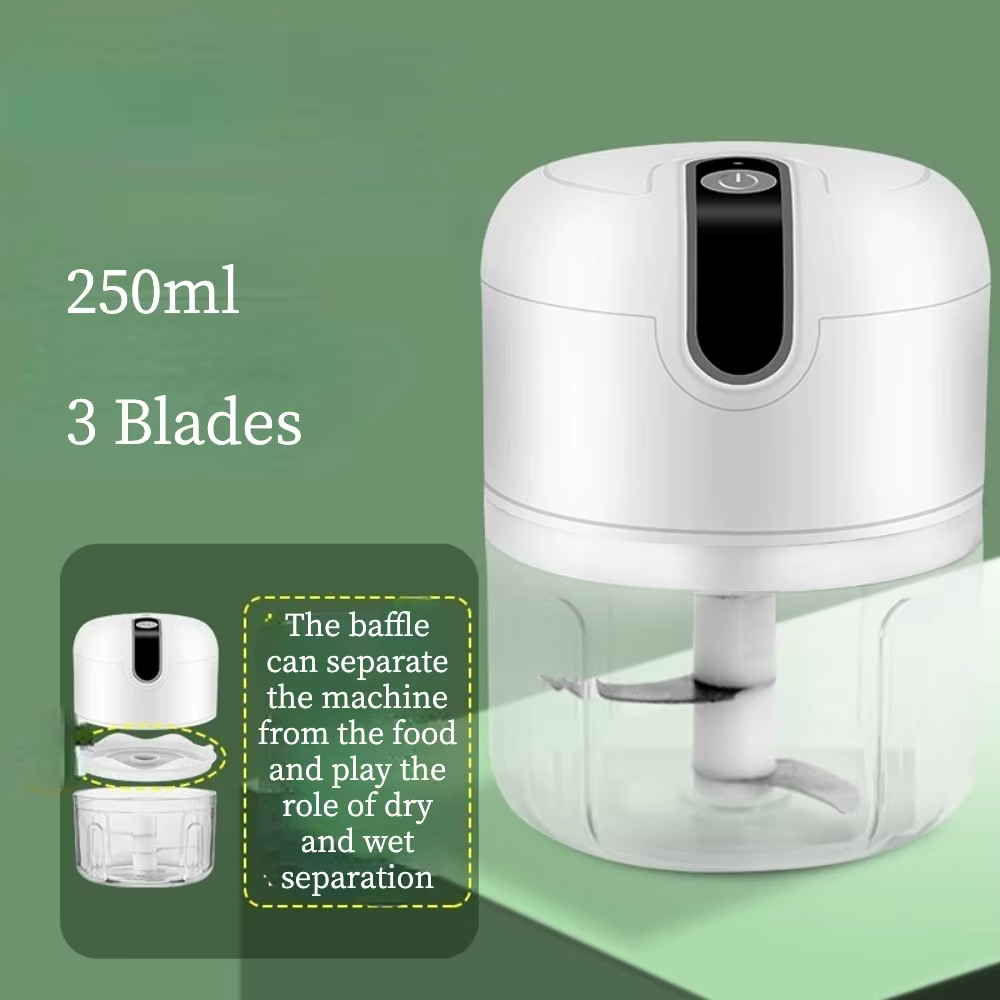 Portable Electric Garlic Masher and Multi-Function Meat Grinder with USB Charging - Mini Vegetable Chopper